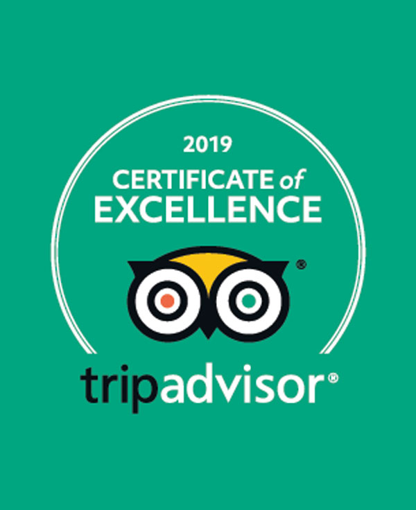 Certificate of Excellence 2019 from TripAdvisor for Manta Diving